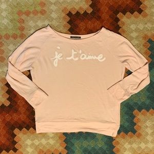 EUC Soft Sweatshirt je’ t’aime Large